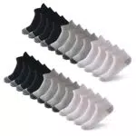 BUDERMMY Calzini Uomo, 12 Paia Calze Sportivi Uomo Donna rinforzati tallone e punta Corti in Cotone Traspirante Sportive Calze Donna