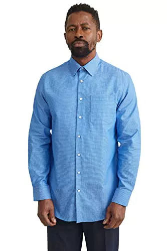 C&A Camicia da uomo a maniche lunghe, Blu, M