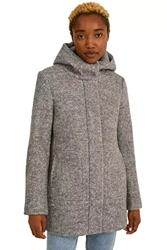 C&A Cappotto di lana da donna, Beige Melange, 44