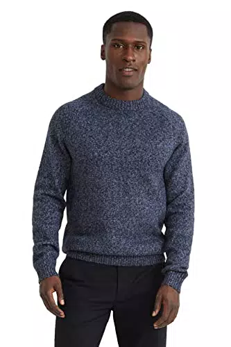 C&A Maglione da uomo girocollo mélange, Blu scuro-mélange