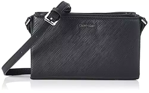 Calvin Klein Saffiano a Tracolla Elevata, Borsa Tote Donna