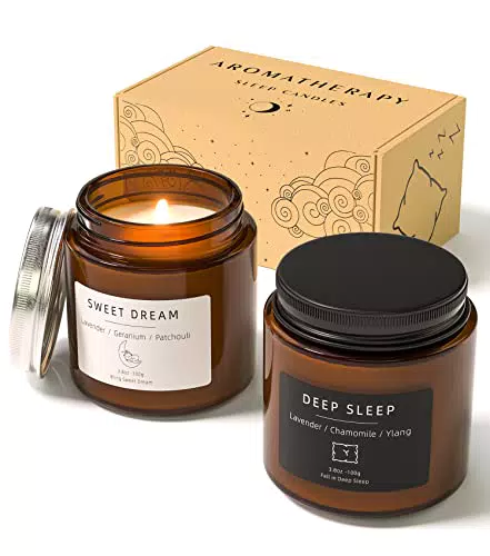 Candele Profumate Idee Regalo Donna, Set Candele Profumate per L'ansia