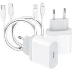 Caricatore iPhone, 4-Pack Caricabatterie Rapido con 2M Cavo per iPhone 14 13 12 11 Pro Max Plus Mini SE XS XR X