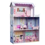 Casa per bambole lusso rosa legno bambini bambine Olivia's Little World