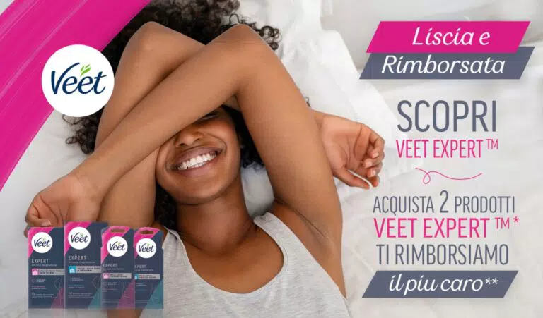 Cashback Veet “Liscia e Rimborsata”: ti rimborsano il Veet Expert più costoso