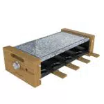 Cecotec Cheese&Grill 8600 Wood AllStone. Raclette in legno con grill da 1200 W e grill superiore in pietra naturale