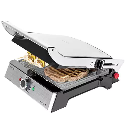 Cecotec Grill elettrico Rock'n Grill Pro. Rivestimento in pietra di pietra di roccia
