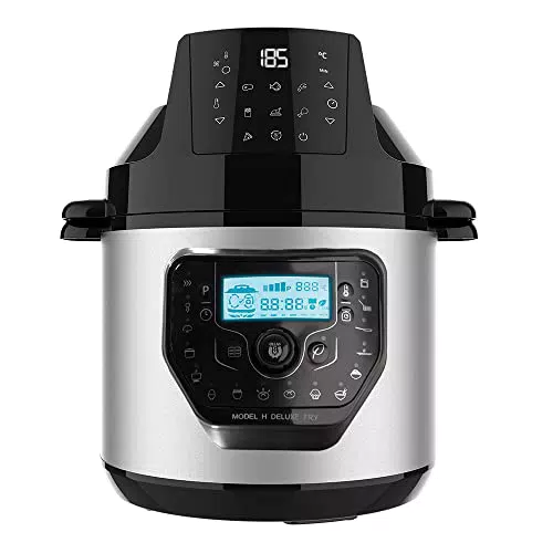 Cecotec Pentola programmabile con testa friggitrice ad aria e bilancia GM H Deluxe Fry. Robot da cucina multifunzione
