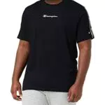 Champion American Tape - S-S T-shirt, Uomo, Nero, XS