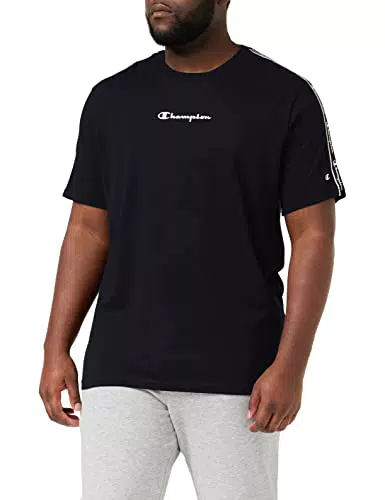 Champion American Tape - S-S T-shirt, Uomo, Nero, XS
