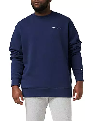Champion Eco Future Fleece Crewneck, Felpa Uomo, Blu Marino