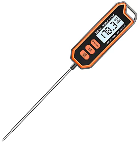 CIRYCASE Termometro Cucina, Termometro Barbecue a Lettura Istantanea con Sonda da 14.2 cm