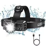 CIRYCASE Torcia Frontale LED, 2023 Aggiornata Lampada Frontale USB Ricaricabile & Zoomabile