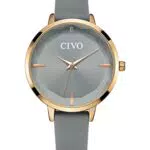 CIVO Orologio Donna Slim Ultra Minimalista Orologio Donna da Polso Impermeabile Cielo stellato Cinturino in pelle Orologio da Donna Classico Semplice Orologio Donna Elegante Analogici Casual