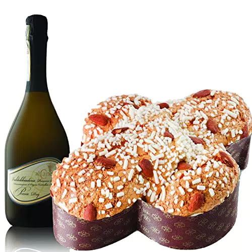 Colomba Pasquale Artigianale Km0 con Bottiglia di Prosecco Superiore