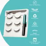 COSMETIC WORLD EXPERIENCE I Ciglia finte magnetiche, 3 Paia