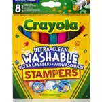 Crayola Ultra Pennarelli Ultra-Lavabili, Punta a Stampino, 8 Pezzi