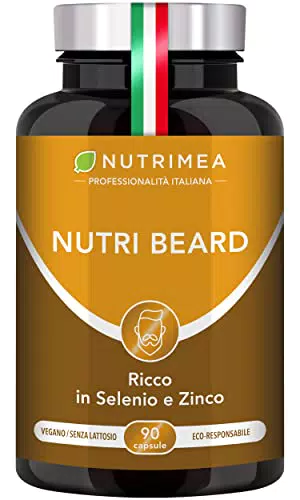 Crescita Barba e Capelli Uomo Plus, con Biotina, Fibra d'Avena, Selenio e Zinco