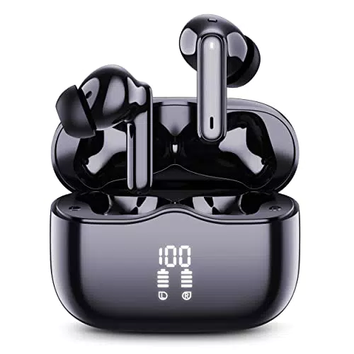 Cuffie Bluetooth, Auricolari Bluetooth 5.3 con Bassi Potenziati
