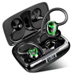 Cuffie Bluetooth Sport, Auricolari Bluetooth 5.3 Cuffie Wireless con 4 HD Mics, Cuffie Senza Fili con 48 Ore Stereo, IP7 Impermeabile Cuffiette Bluetooth per Running, Display LED, USB-C