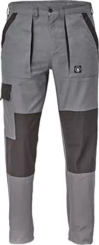 DINOZAVR Max Neo - Pantaloni da Lavoro in Cotone da Uomo - Grigio 58