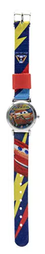 Disney Cars Orologio Analogico al Quarzo Unisex Bambino con Cinturino in Stoffa 19112