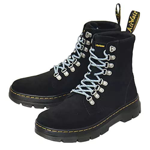 Dr. Martens Combs, Anfibi Unisex-Adulto, Black E.H. Suede