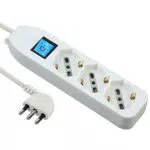 Electraline 62068 Multipresa Tripla 3 posti polivalenti con Interruttore-Cavo 1