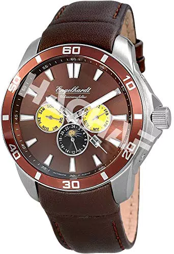 Engelhardt Orologio Analogico Meccanico Uomo con Cinturino in Pelle 3.87727E+11