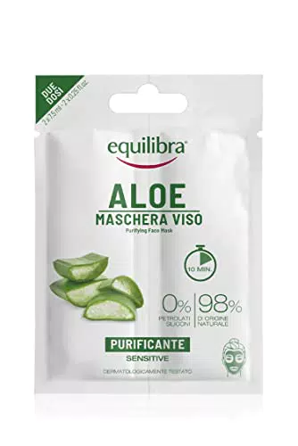 Equilibra Aloe Maschera Viso Purificante, 2 monodose