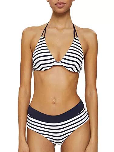 ESPRIT reggiseno costume, righe bianco/blu, 42C