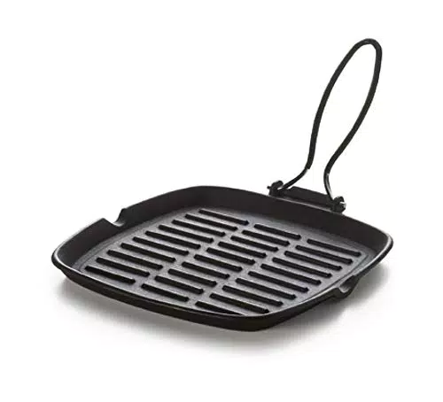 Excelsa Dieta Grill Bistecchiera Quadrata con Manico Pieghevole