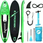 Exprotrek Tavola Sup Gonfiabile - Set Completo per Stand Up Paddling - Spessore 6'' con Pagaia in Alluminio e Accessori
