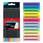 Matite colorate Black edition - mina supersoft, Neon+Pastel