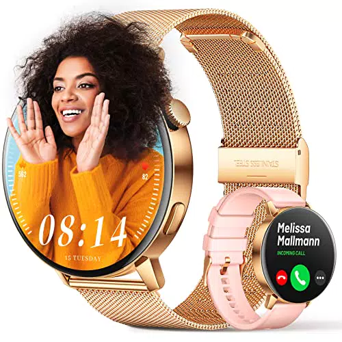 FMK Smartwatch Donna Chiamate e Risposta Bluetooth, 1