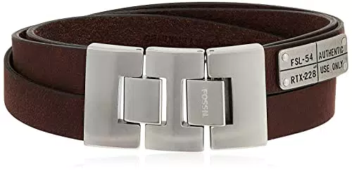 Fossil Bracciale da Uomo in Acciaio Inossidabile