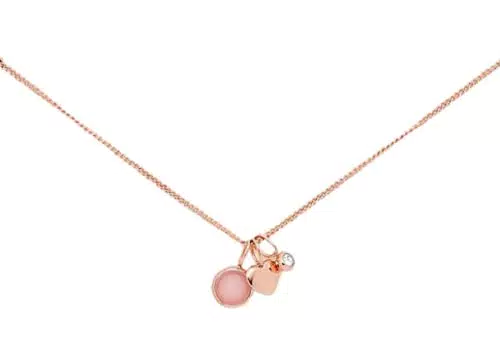 Fossil Collana da Donna, Collana in Acciaio Inossidabile Tonalità Oro Rosa