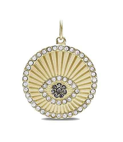 Fossil Women's Corra Oh So Charming JF04188710 - Ciondolo a forma di occhio del malocchio in acciaio INOX