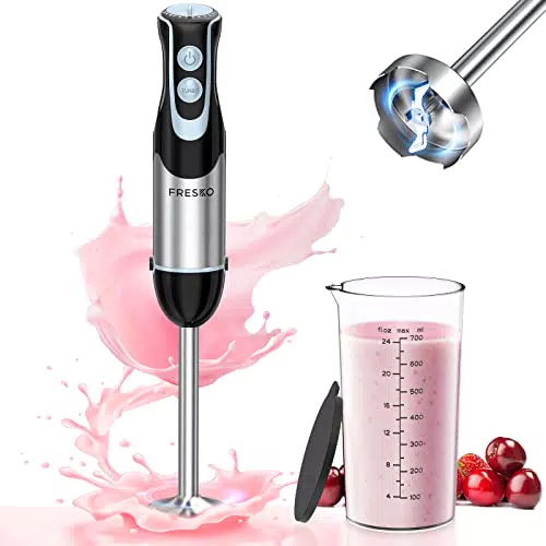 FRESKO Frullatore a immersione 1000 Watt in acciaio inox