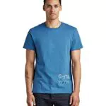 G-STAR RAW Stencil Front Back Graphic T-Shirt Uomo, Blu
