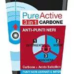 Garnier Maschera Punti Neri, Detergente e Scrub Viso Pure Active Intense 3in1 con Carbone Vegetale