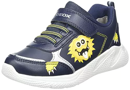 Geox B Sprintye Boy B, Sneakers Bambini e ragazzi, Blu/Giallo