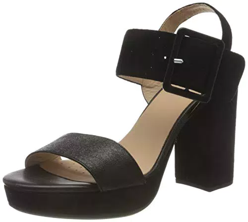 Geox Donna D Gerbera High E Sandali Donna, Nero