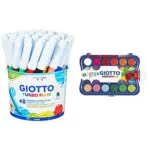 Giotto Turbo Maxi 521400 - Pennarelli, Punta Larga, 5Mm