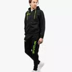 GIVOVA TUTA KING FELPA NERO/VERDE FLUO