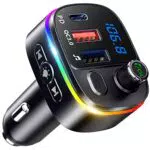 Trasmettitore Bluetooth per Auto Kit Vivavoce, nero