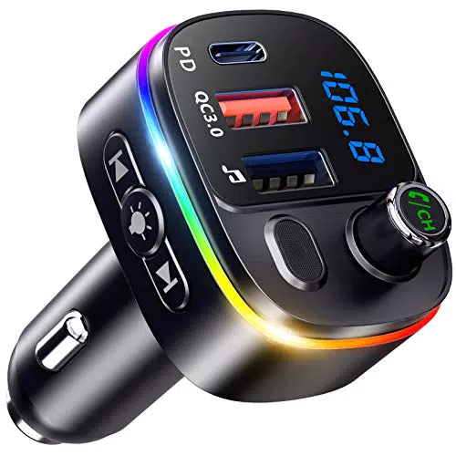 Trasmettitore Bluetooth per Auto Kit Vivavoce, nero
