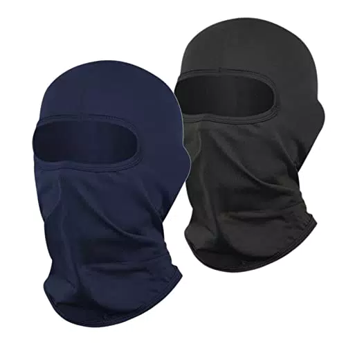 HIKARO Marchio Amazon 2 Pezzi Passamontagna Blu Scuro Maschera per Uomini e Donne - Protezione da Sci