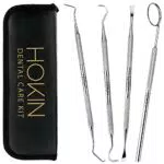 HOKIN Pulizia Denti Tartaro Ablatore Kit - Igiene Dentale Kit per Placca e Tartaro Rimozione Sbiancamento Denti kit con specchietto dentista