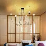 HOLULO Lampadario Soggiorno Industriale Ragno, Lampadario a Sospensione con 6 Bracci DIY